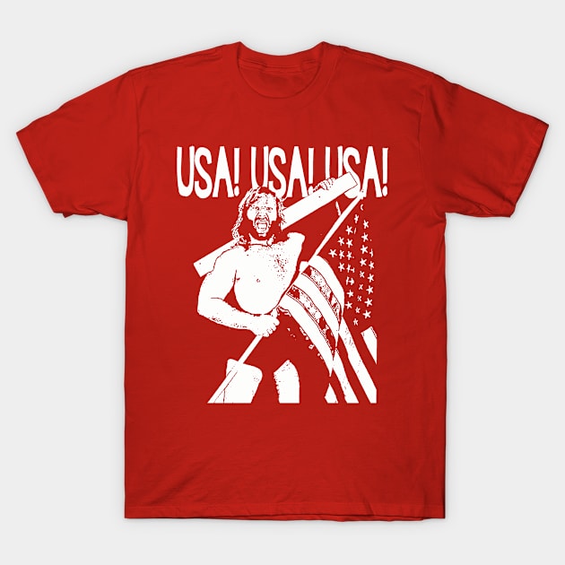 Hacksaw USA White T-Shirt by BradyRain